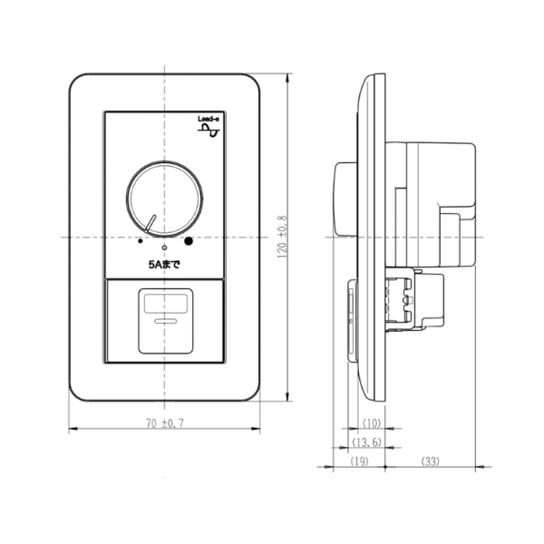 WJHM03656PW 調光スイッチ ON・OFFスイッチセパレート形 500W ロータリ式 神保電器株式会社の通販なら電設資材の電材ネット