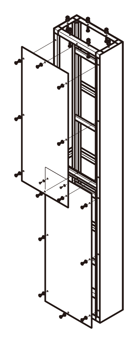 30x 80x980mm 配線ダクト 5本 エスコ ESCO EA947JL-138：KanamonoYaSan